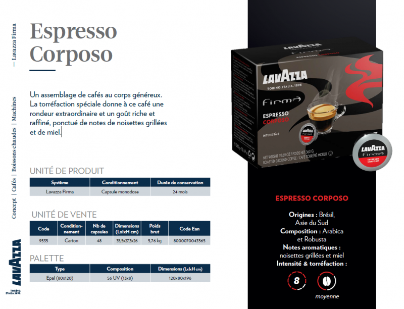 48 Capsules Lavazza Firma Espresso Corposo