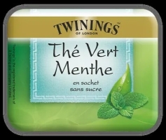 Twinings thé vert menthe sans sucre - Carton